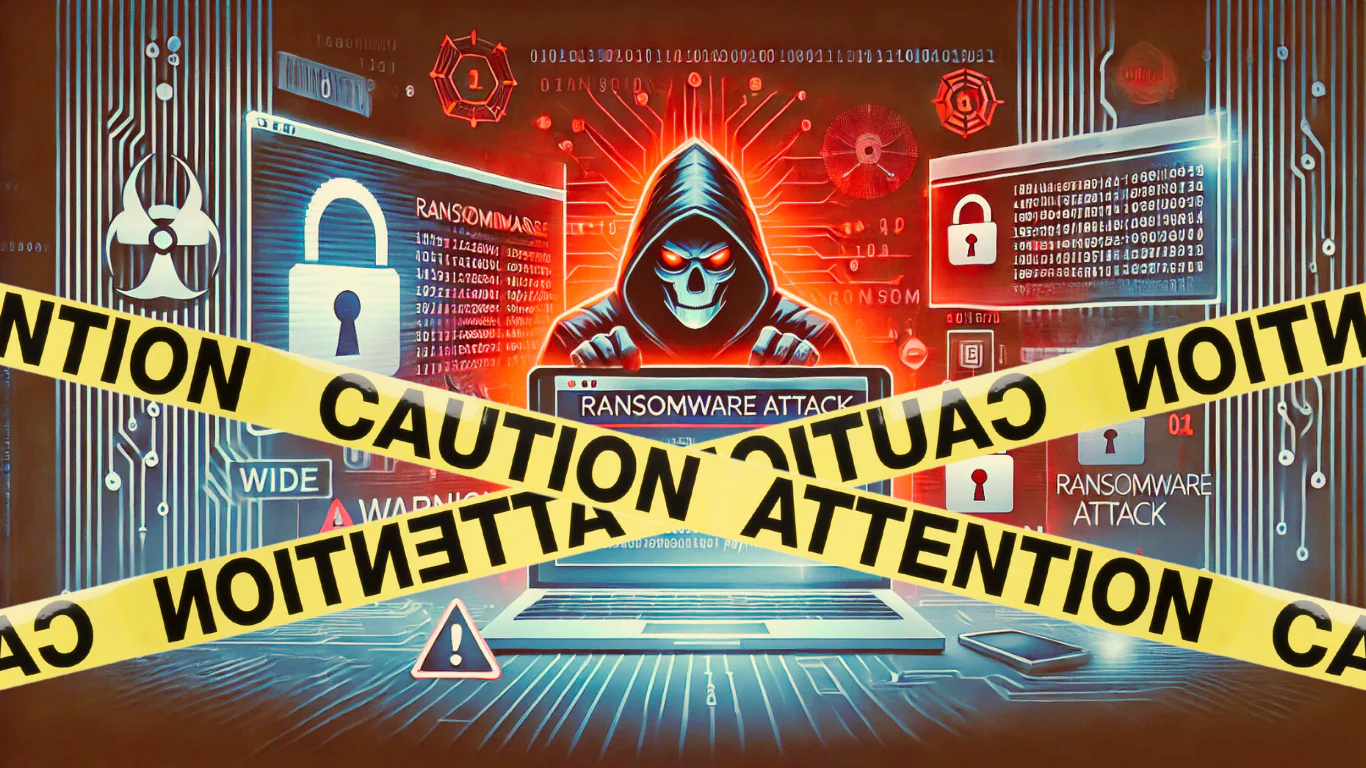 Ilustrasi ransomware mengunci data digital